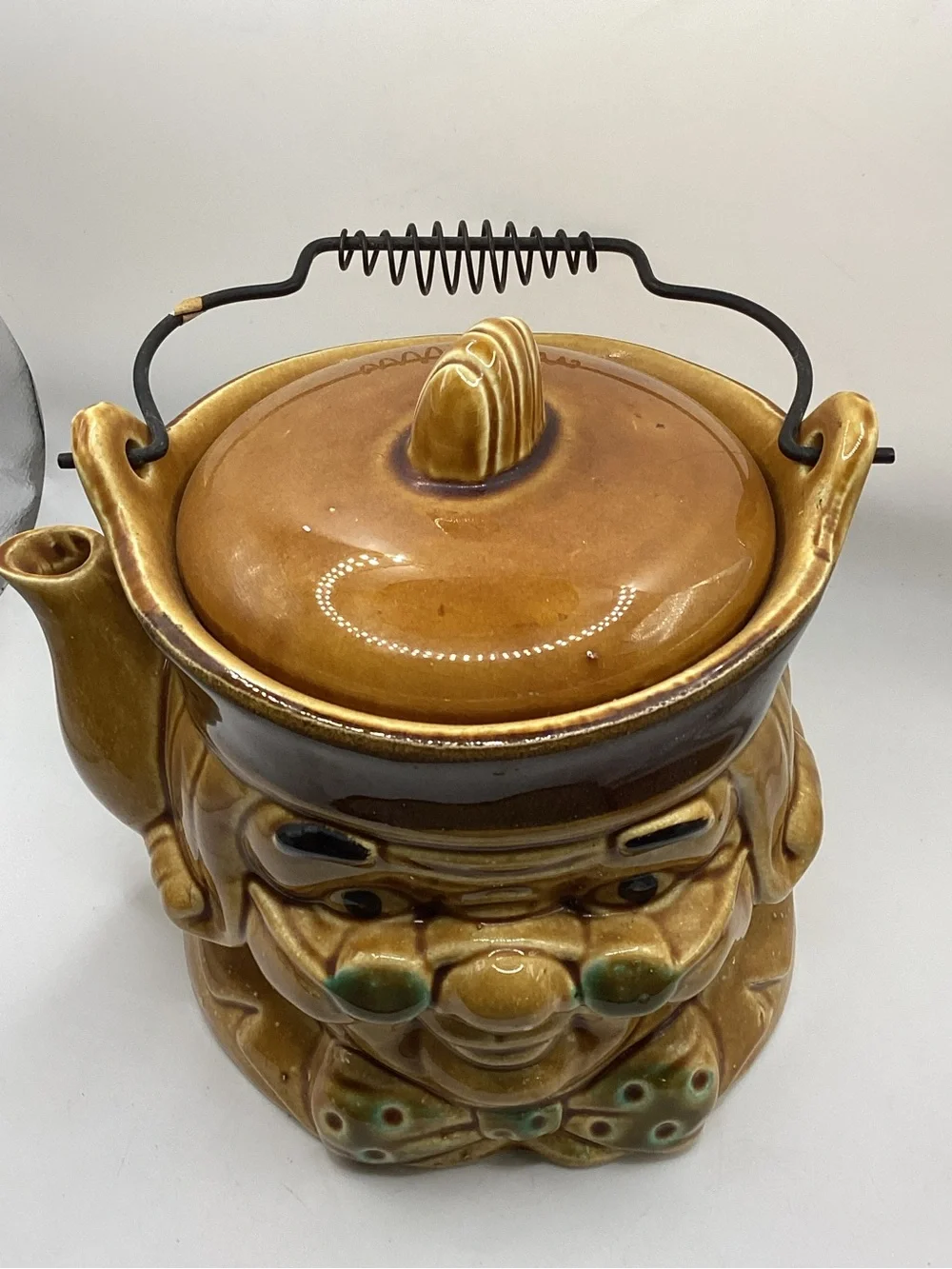 Vtg figural Benjamin Franklin decorative teapot or planter